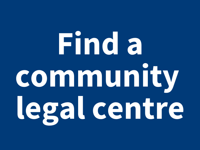 Find a community legal centre