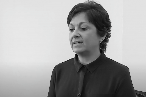 Black and white portrait of Michelle, a Marrickville Legal Centre client.